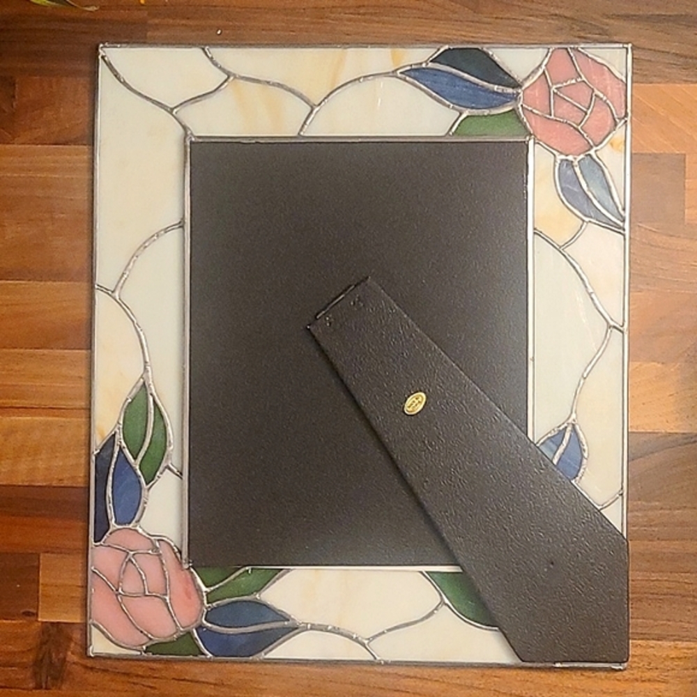 New! Stained Glasss Roses Photo Frame - Picture 7 of 7